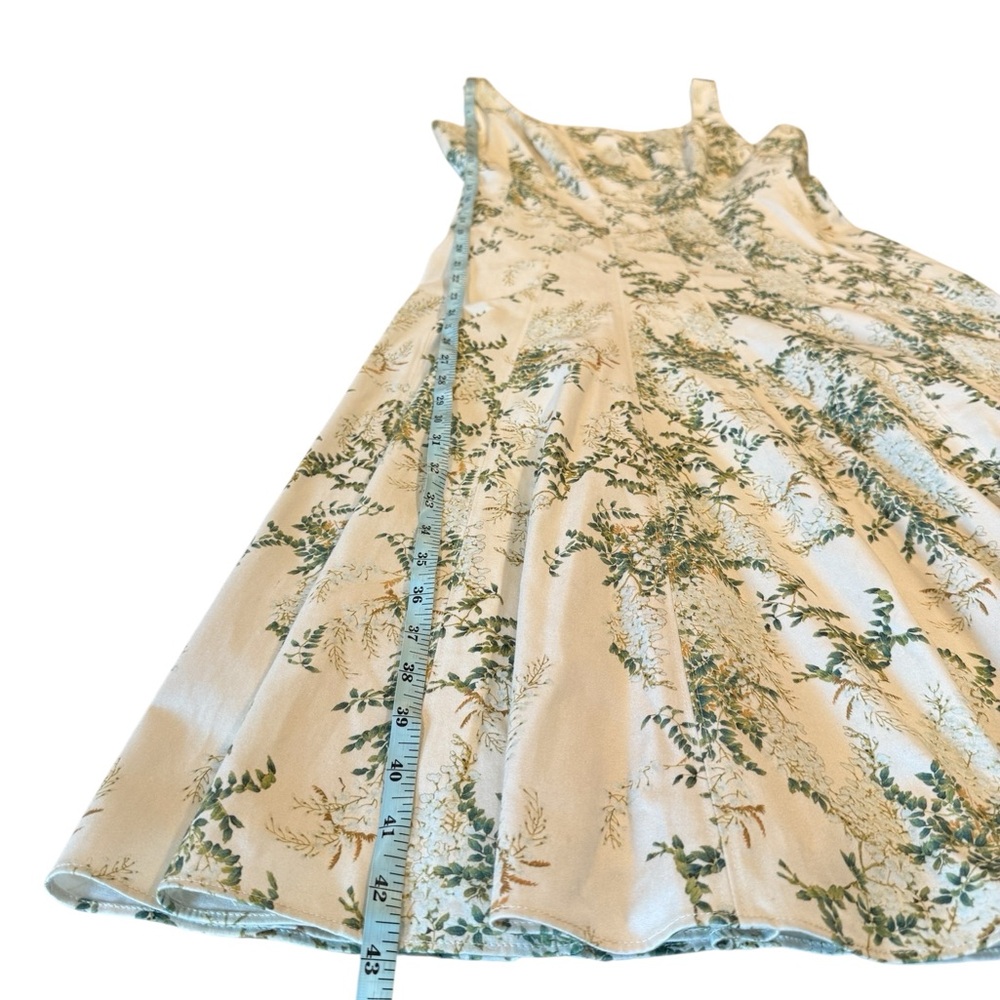 Antonio Melani Garden of Ivy Square Neck Fit & Flare Cotton Dress Size 6 Green - Picture 7 of 15